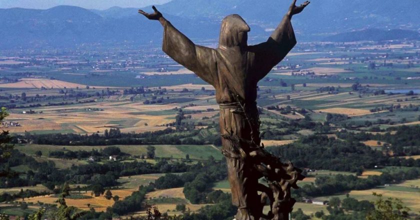 Wiki Loves Valle del Primo Presepe -Statu san Francesco a Poggio Bustone